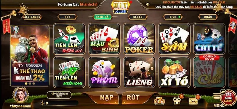 Hit Club – Địa chỉ chơi game bài chất lượng mà người chơi không thể bỏ lỡ