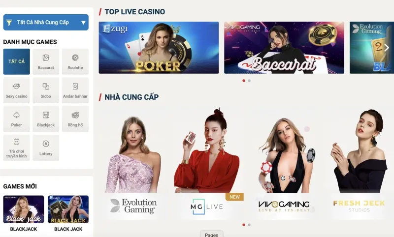 Casino tại Sin88 rất chất lượng