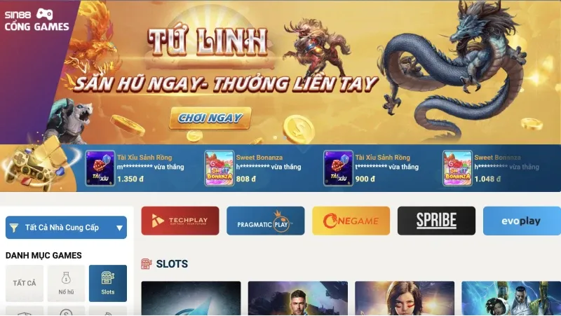 Slots game đa dạng với quỹ thưởng khổng lồ